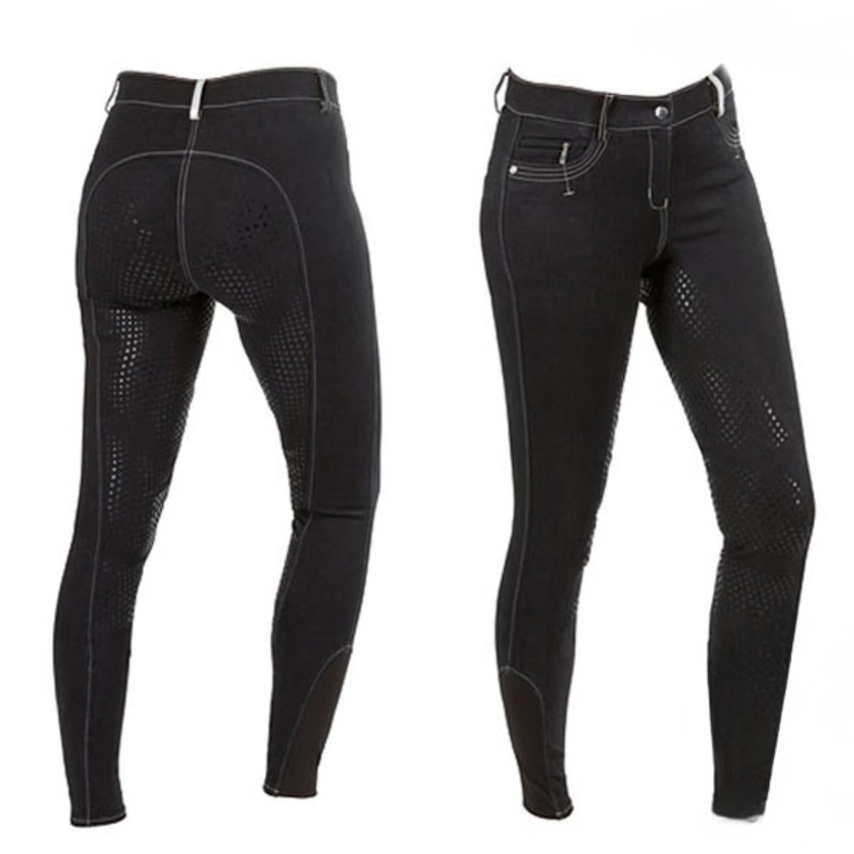 Ratsastushousut Full Grip Basic Kids Black