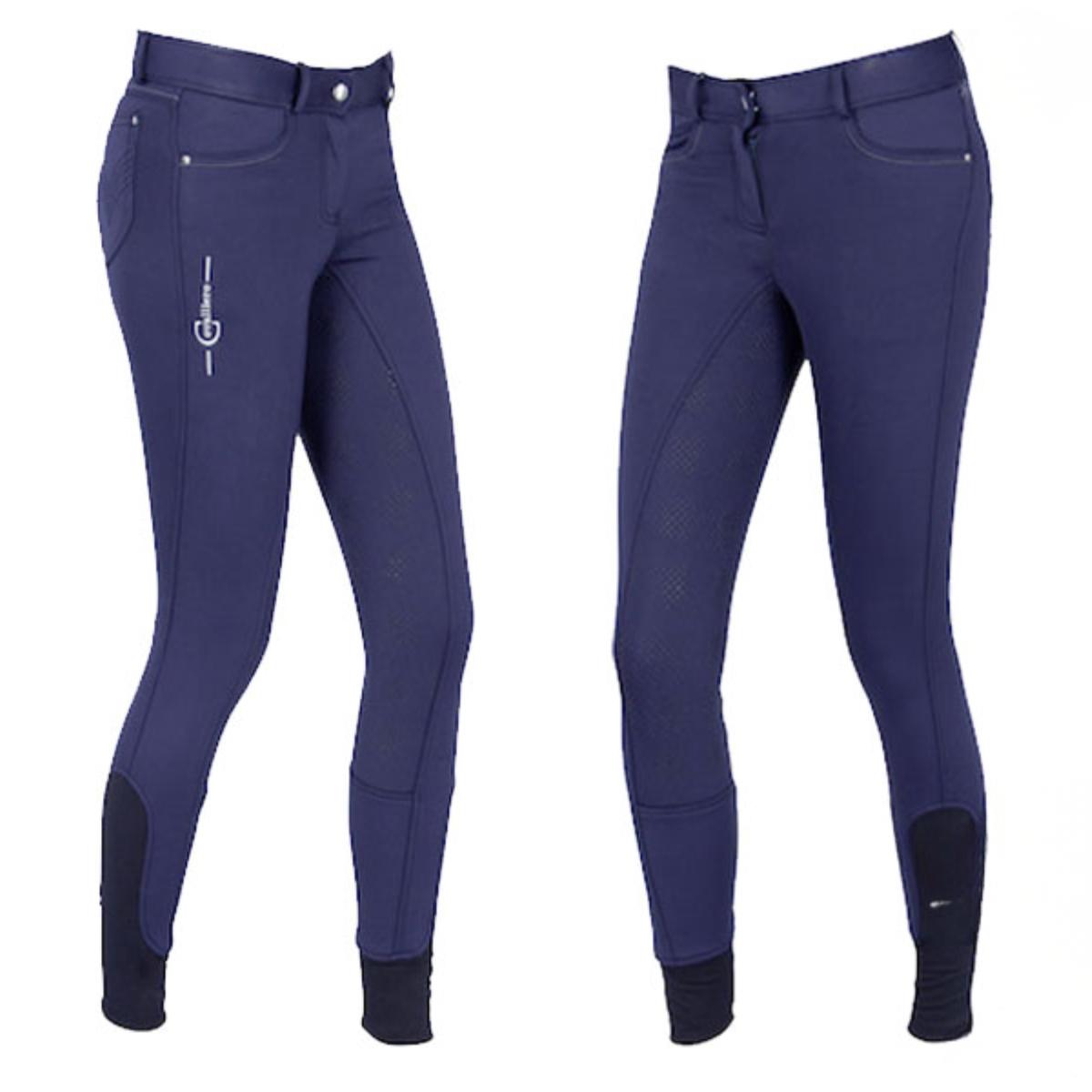 Ratsastushousut Softshell Full Grip Morzine Blue