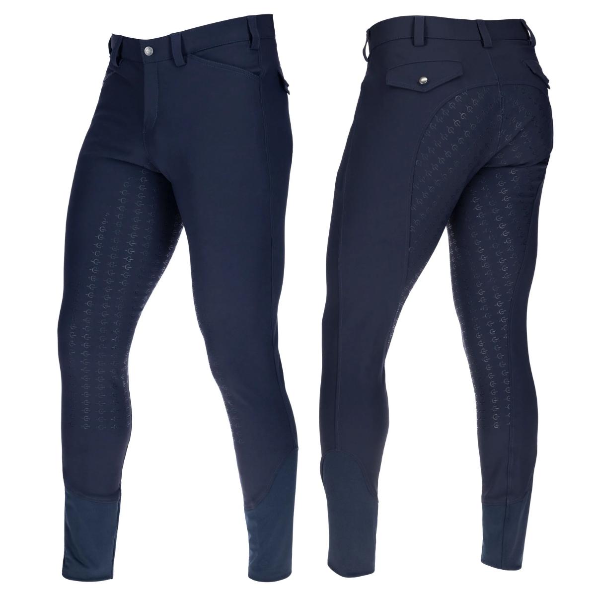 Miesten Ratsastushousut Full Grip Techno II Men Dark Blue