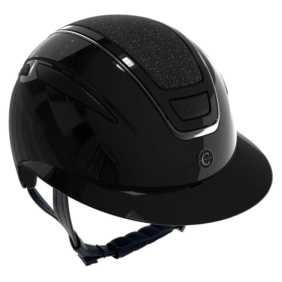Ratsastuskypärä Elite Polo Black Gloss Glitter