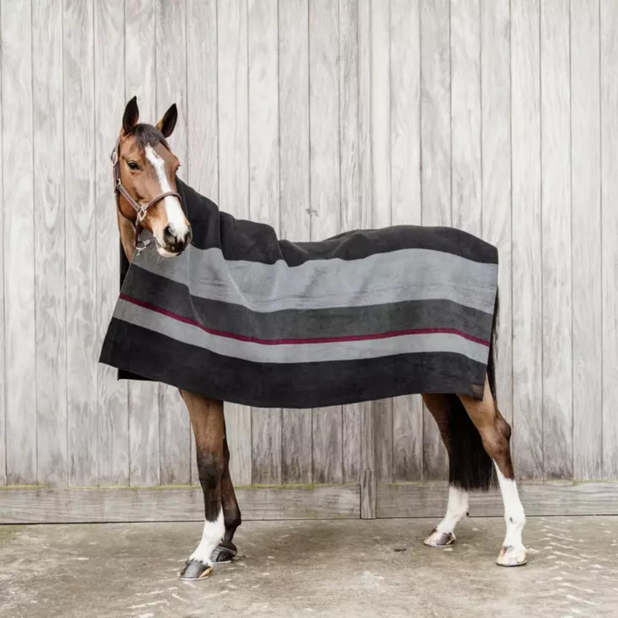 Heavy Fleece Rug Square Stripes
