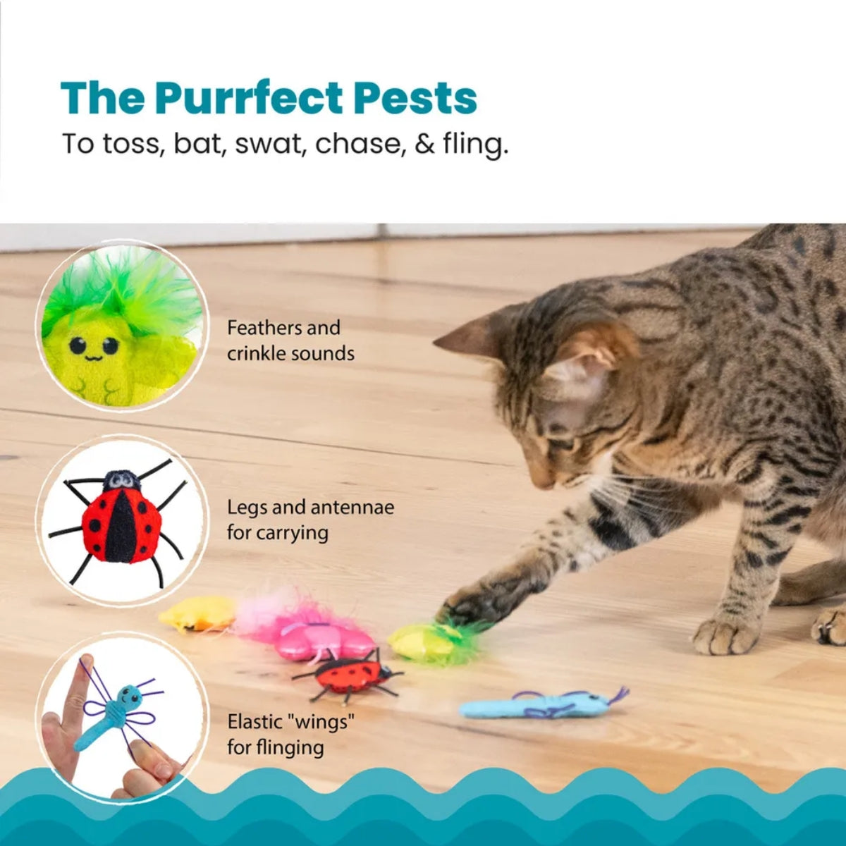 Kissanlelu Cute As A Bug 6kpl