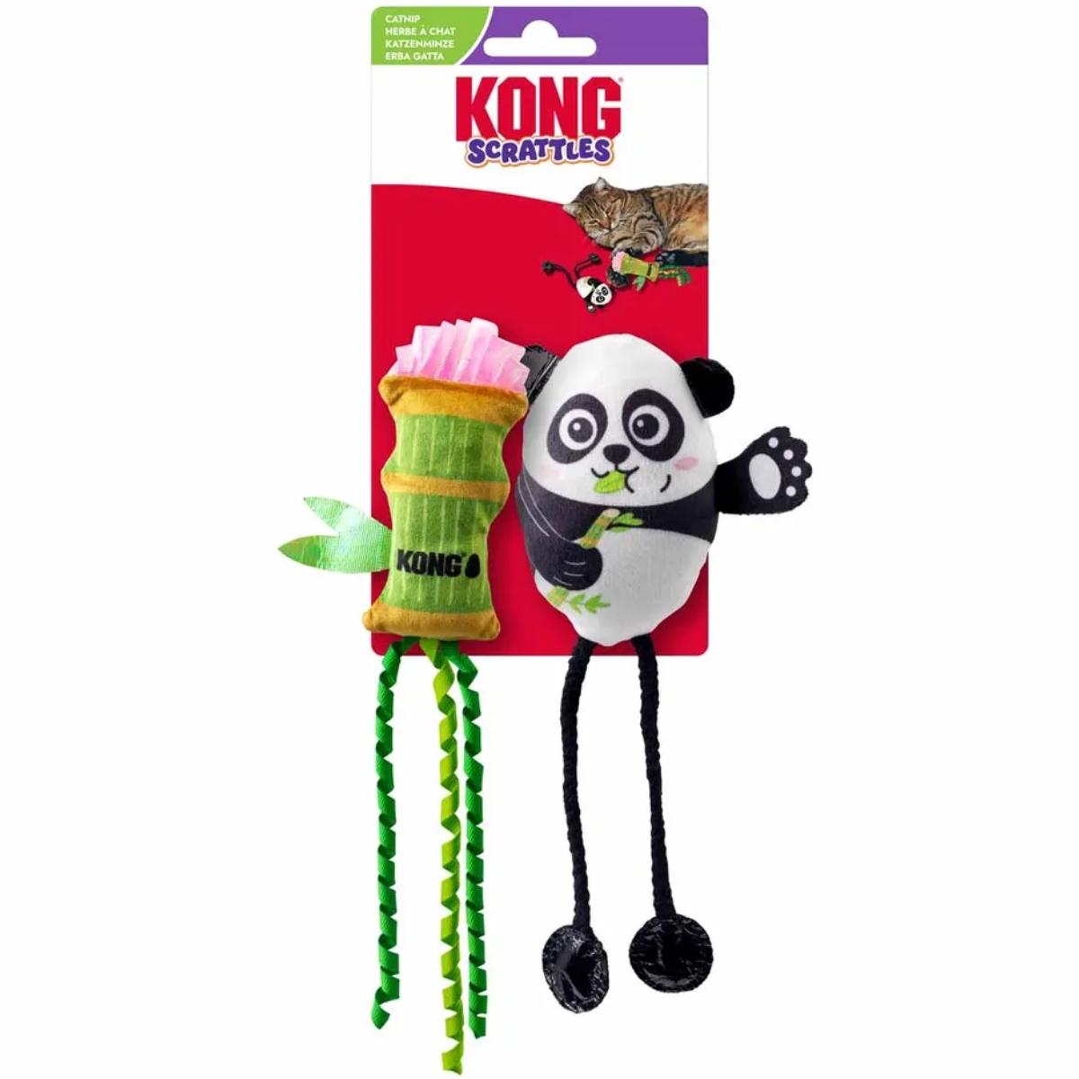 Cat Toy Scrattles Panda 2-pack