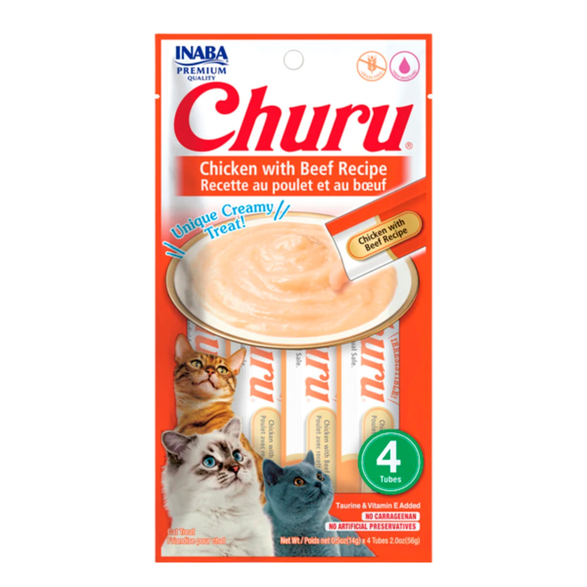 Kissanherkku Churu Puree Kana ja Nauta