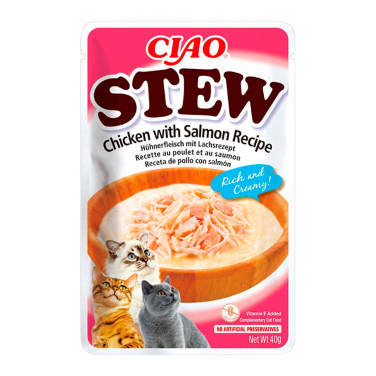 Kissanherkku Churu Stew Kana & Lohi 40g