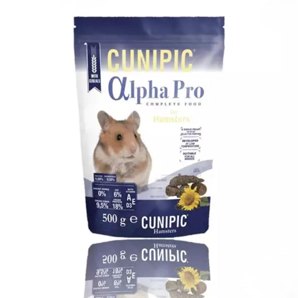 Täysravintopelletti Alpha Pro Hamster 500g