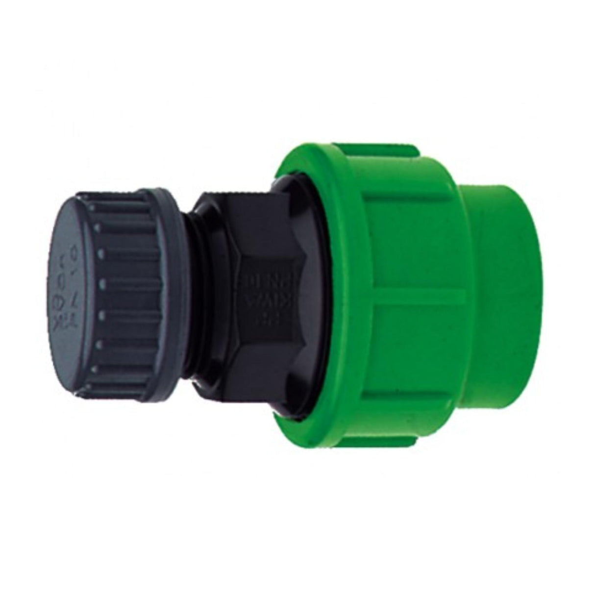 PE Lähtöliitin 25mm - 3/4"ulkokierre päätyhatulla