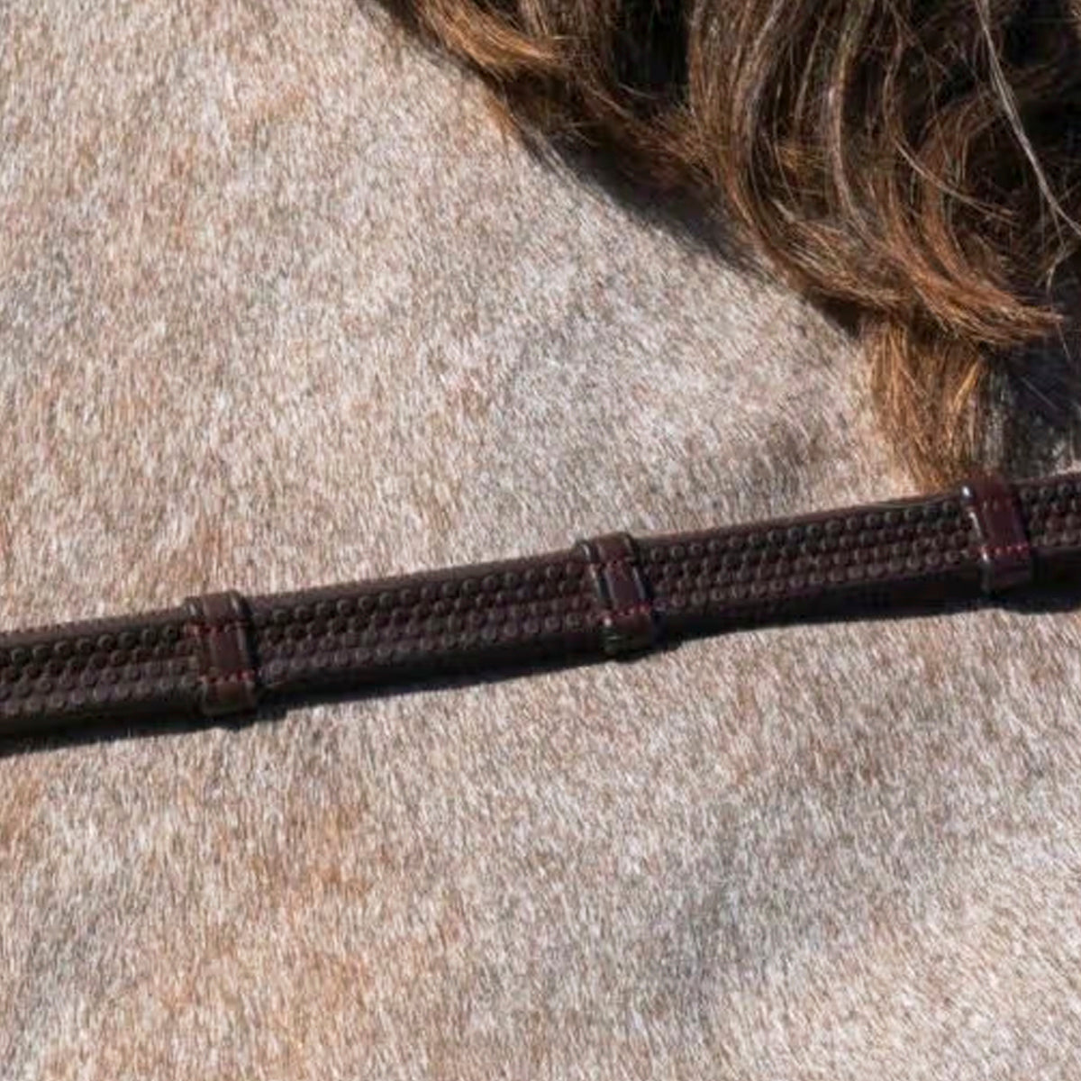 Reins Rubber 1/2" with 7 Leather Loops Working Collection