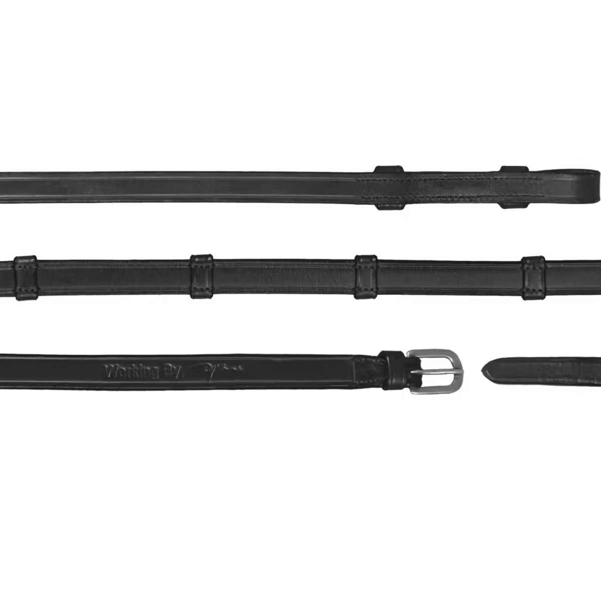 Reins Leather 5/8" with 7 Leather Loops Dressage Working Collection