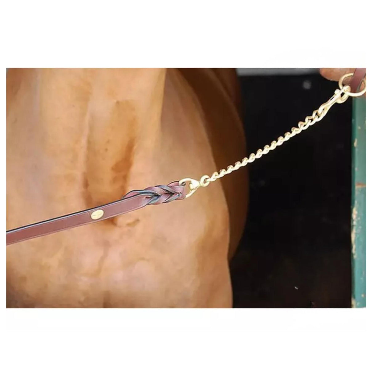 B834 Nahkainen Riimunnaru Brass