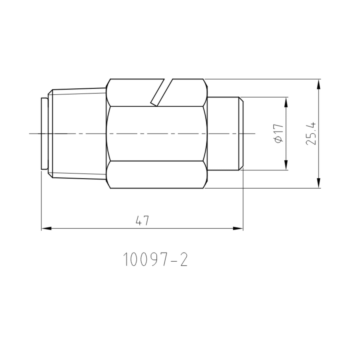 Spraynippa Slit 1/2" Uk