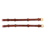 Cheek Pieces with Hidden Concealed 4/8" Tobacco / Gold