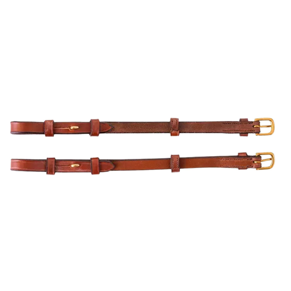 Cheek Pieces with Hidden Concealed 4/8" Tobacco / Gold