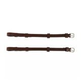 Cheek Pieces with Concealed Buckles 4/8" Brown / Silver
