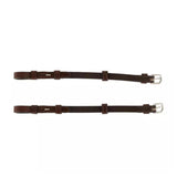 Cheek Pieces with Concealed Buckles 4/8" Brown / Silver