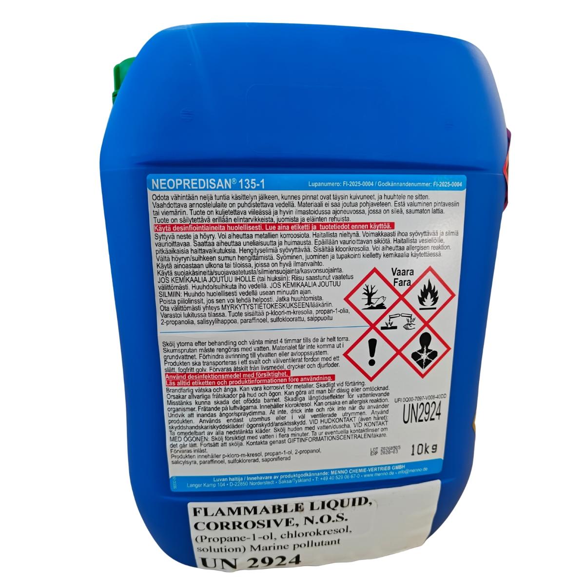Neopredisan 135-1 Disinfectant Solution 10L