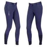 Ratsastushousut Softshell Full Grip Morzine Blue