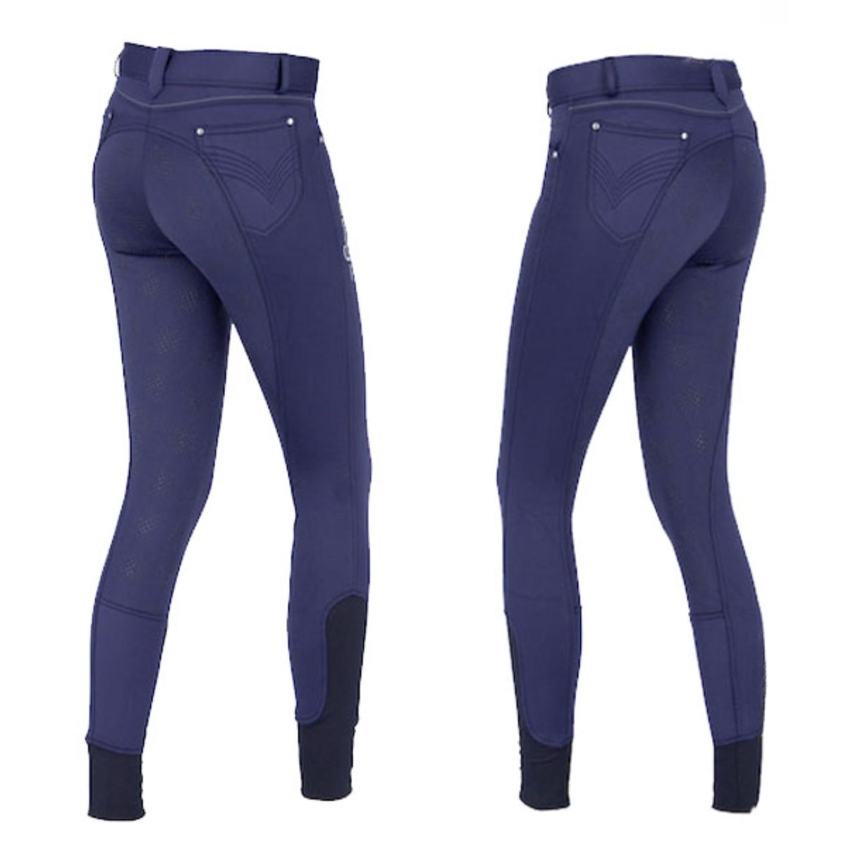 Ratsastushousut Softshell Full Grip Morzine Blue