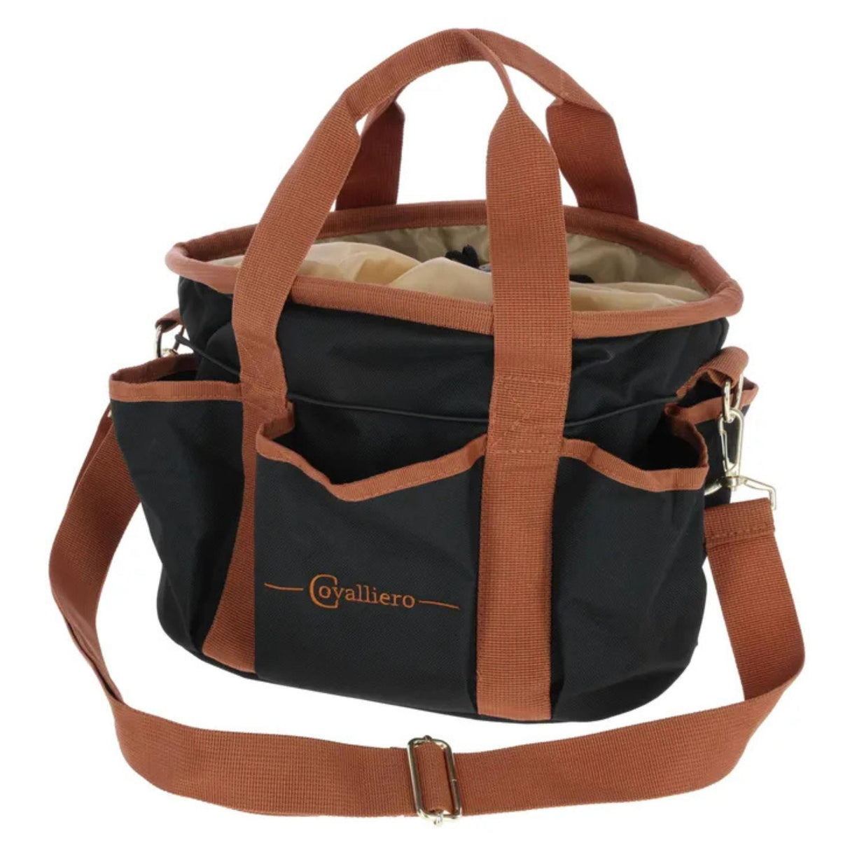 Harjalaukku Black/Cognac