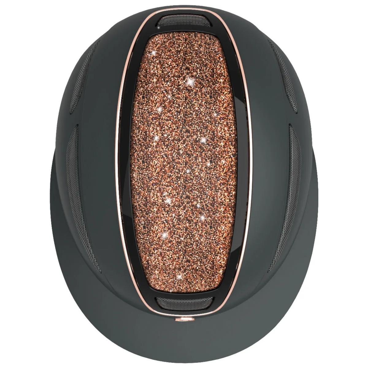 Ratsastuskypärä Elite Polo Black Rose Gold Glitter
