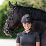 Ratsastuskypärä Elite Polo Black Rose Gold Glitter