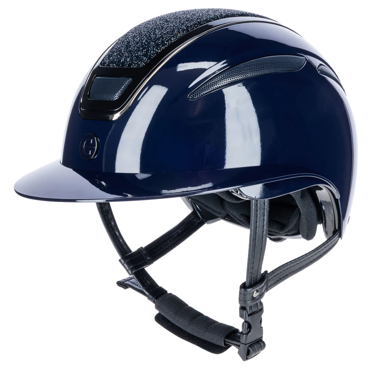 Ratsastuskypärä Elite Polo Blue Gloss Glitter