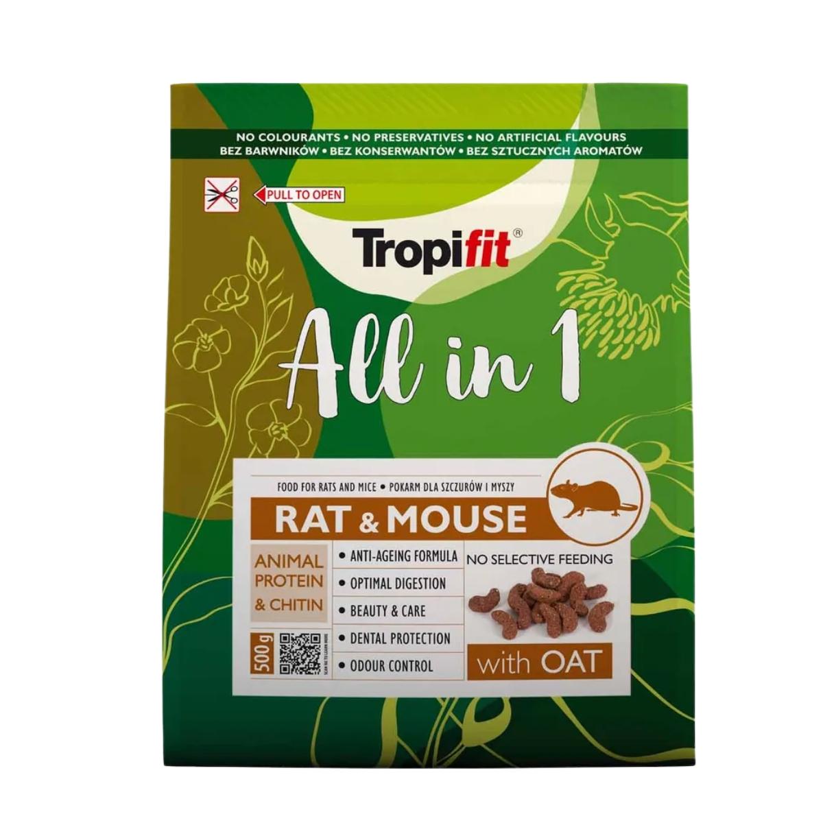 Täysravintopelletti All in 1 Rat & Mouse 500g