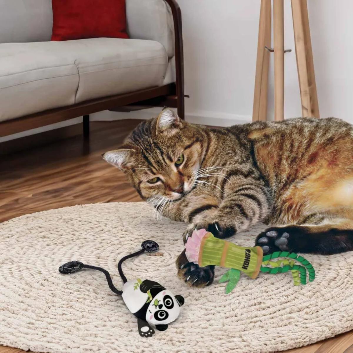 Cat Toy Scrattles Panda 2-pack