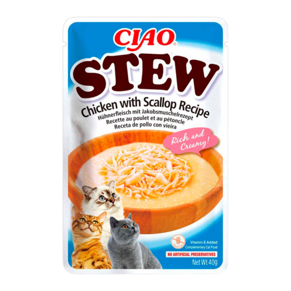Kissanherkku Churu Stew Kana & Kampasimpukka 40g