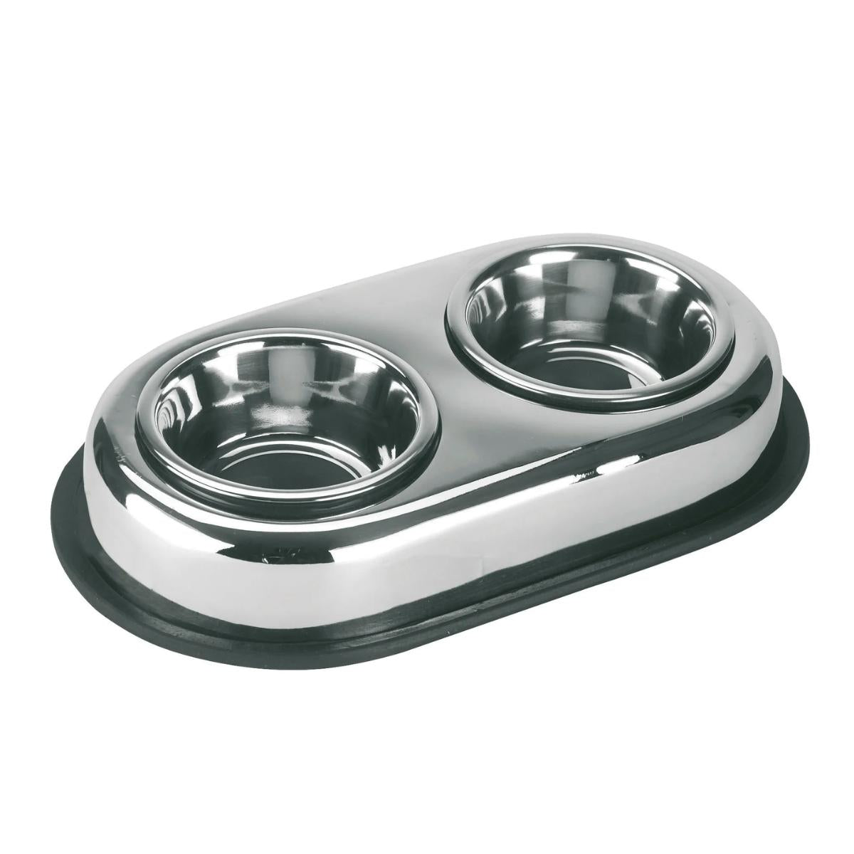Ruokakuppiteline Stainless Steel Duo
