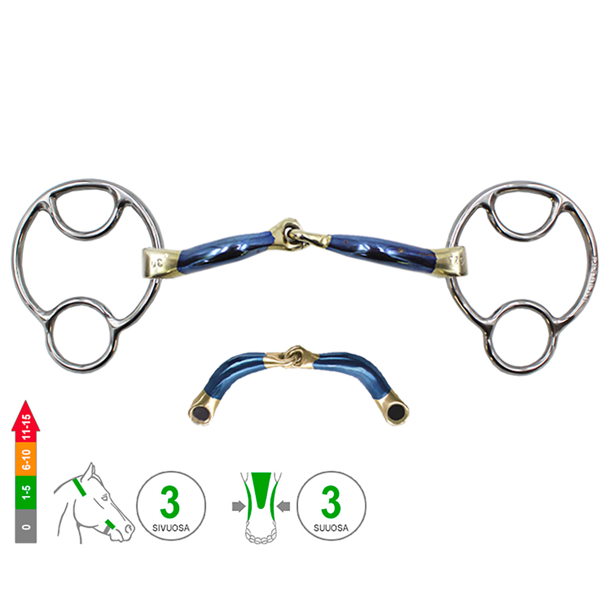 2½ -Ring Miia Snaffle Ultra Comfy Lock Up