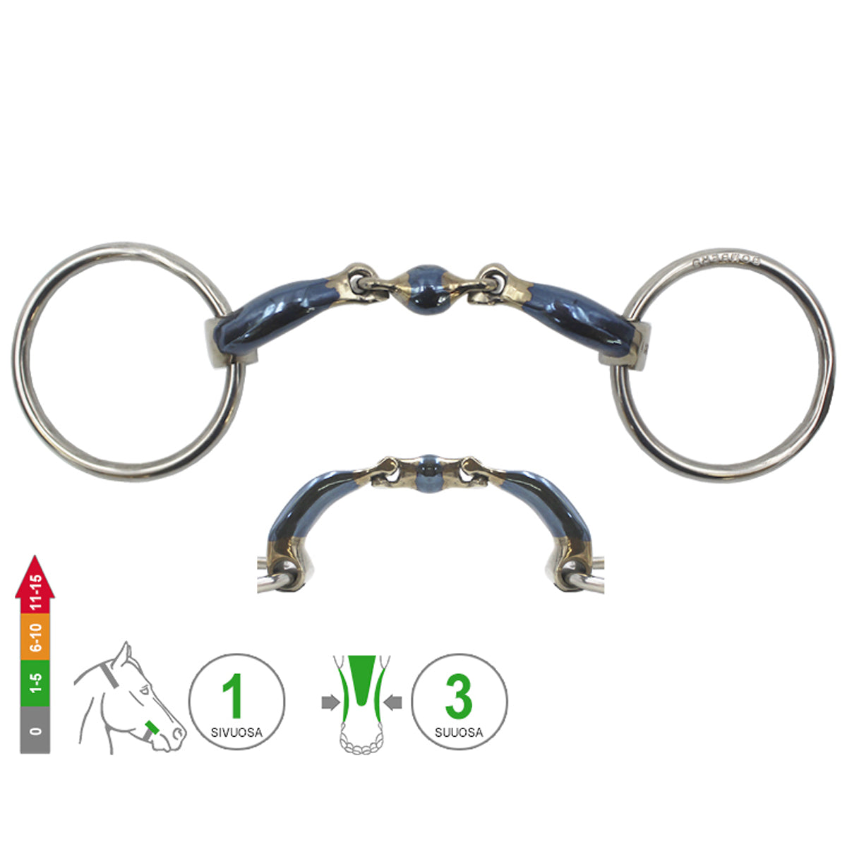 Bridoon Loose Ring Elliptical Ultra Comfy Lock Up