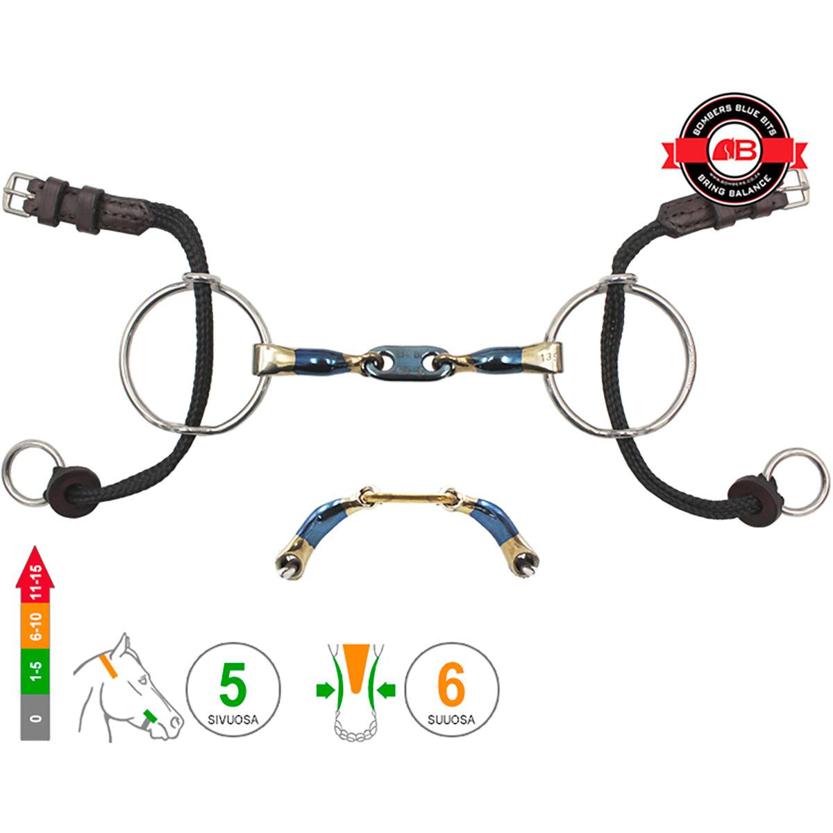 Medium Ring Gag Control Plate 45°