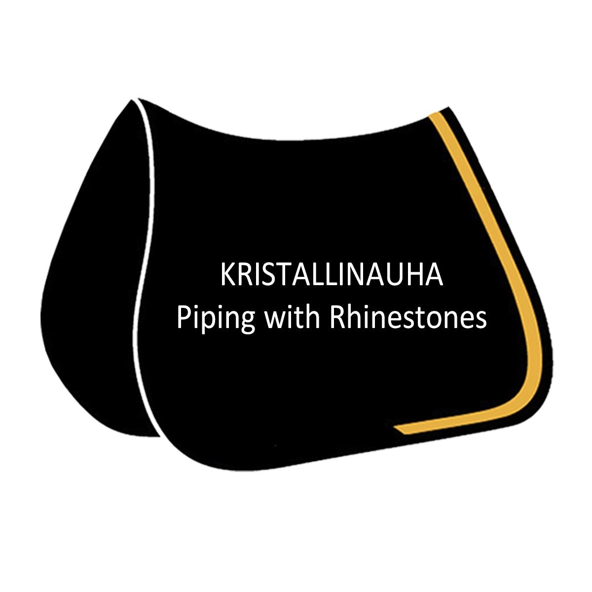 Piping with Rhinestones for Saddle Pad