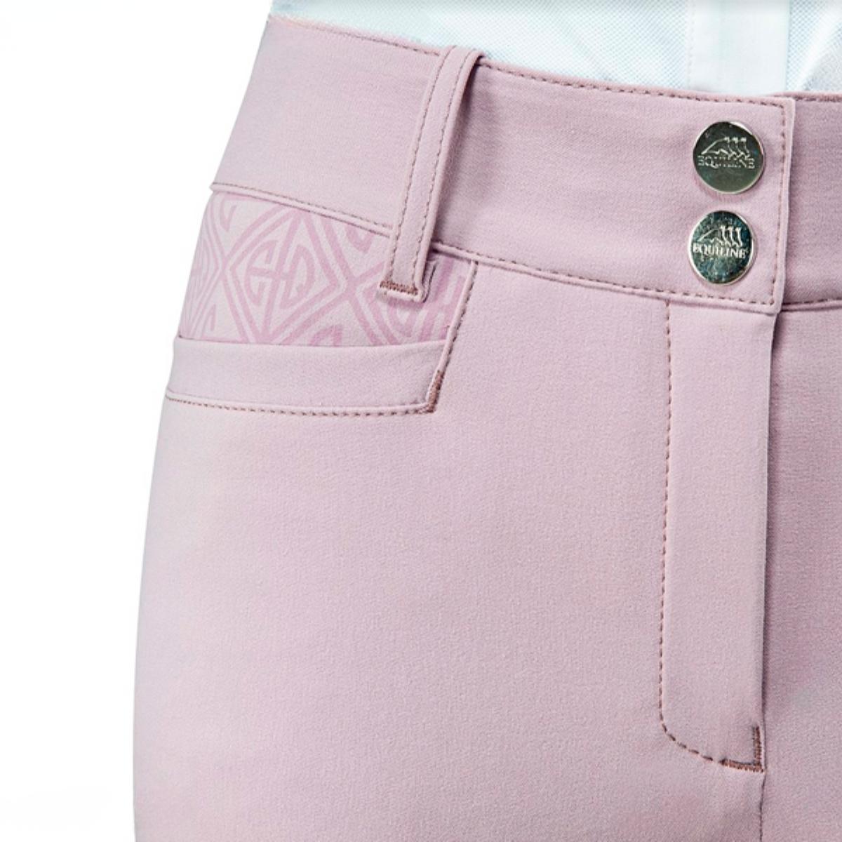 Naisten Ratsastushousut Limited Schoeller Full Grip High Waist Mauve