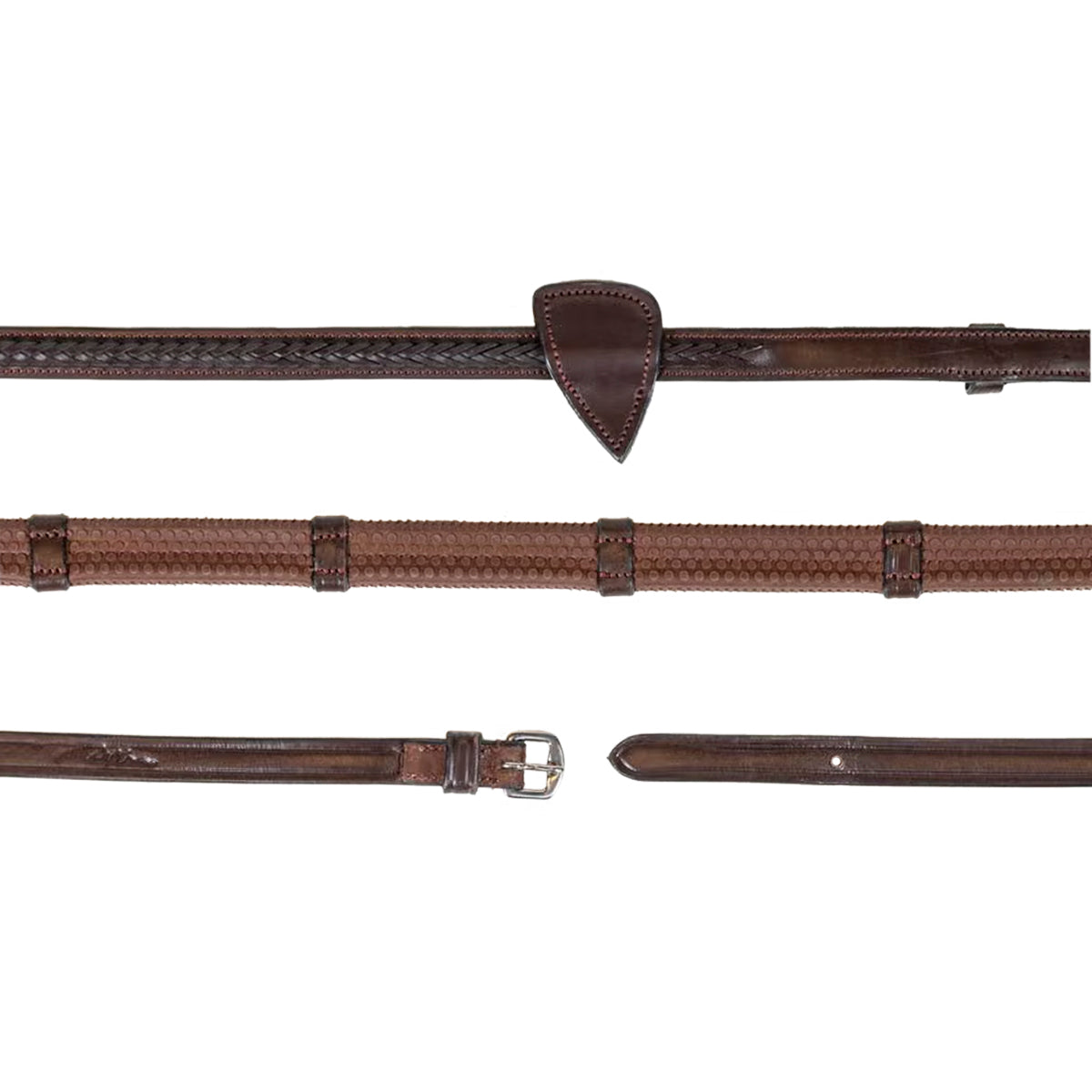 Ohjat Plaited Rubber 5/8" with 7 Leather Loops NE/D Collections