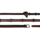 Reins Rubber 1/2" with 7 Leather Loops Working Collection