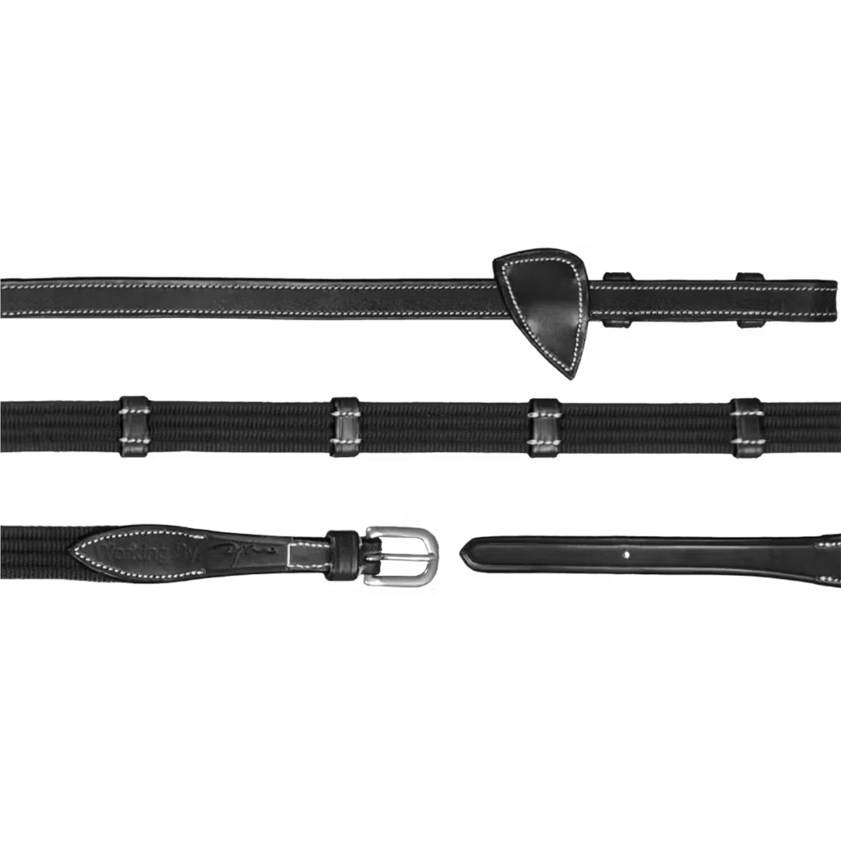 Reins Web 5/8" with 9 Leather Loops Working Collection