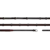 Reins Howlett Rubber 1/2" with 3 D-rings + 7 Leather Loops Working Collection