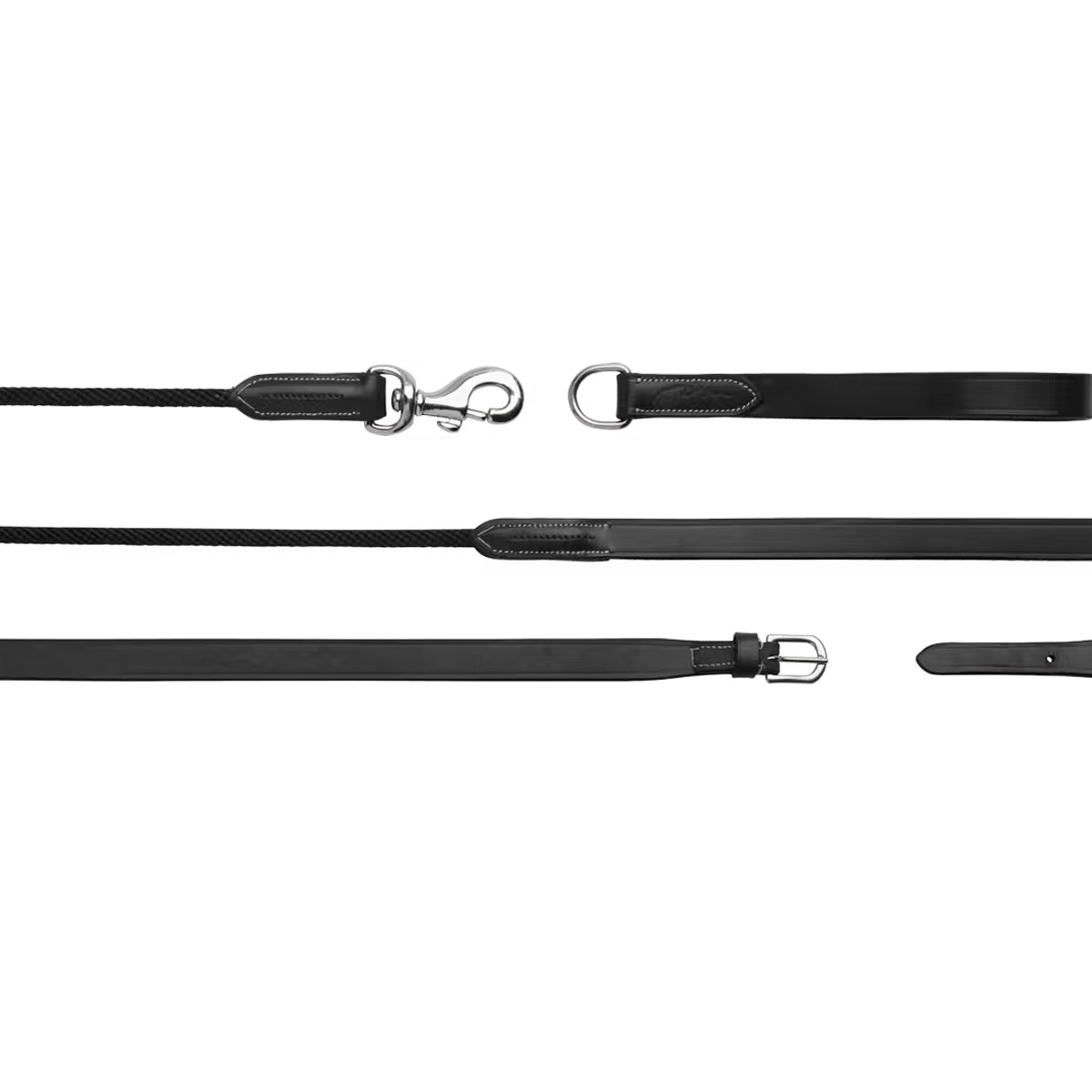 Draw Reins Leather-Nylon 5/8" Working Collection