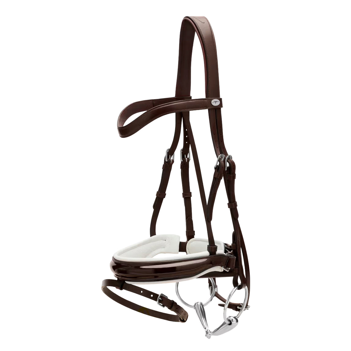 Bridle Patent/White Large Crank Noseband Working Collections