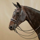 Double Bridle Patent/White Large Crank Noseband Working Collections