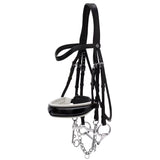 Double Bridle Patent/White Large Crank Noseband Working Collections