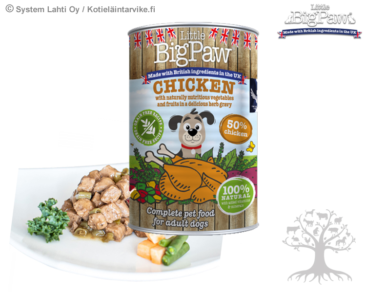 Little Big Paw Dog Dinner Chicken 390g Grainfree Kotielaintarvike.fi