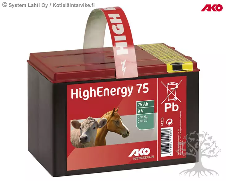 Ako Saline Dry Battery HighEnergy 9V, 75 Ah - Batteries 9V - 44220 - 1