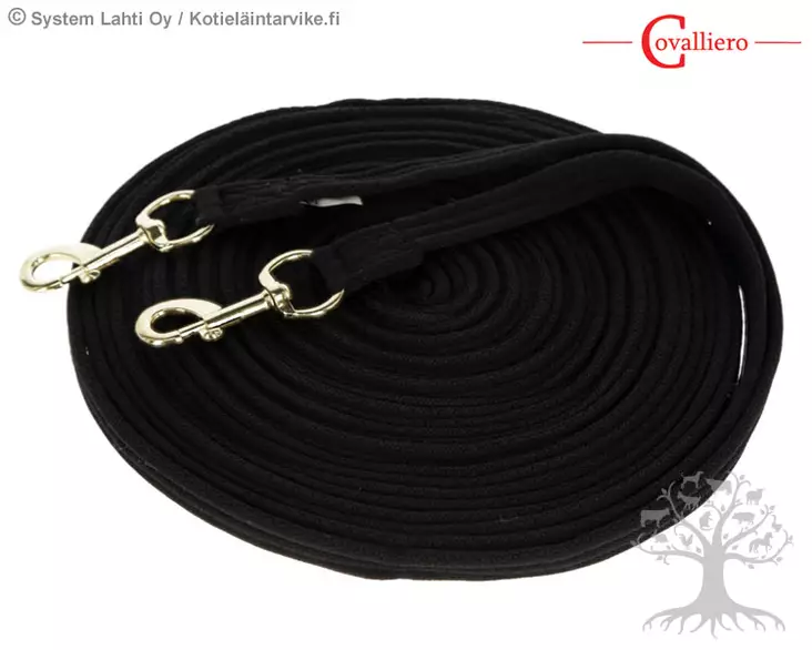 Covalliero Double Lunging Reins 17m Black - Double Lunging Reins - 3222120 - 1
