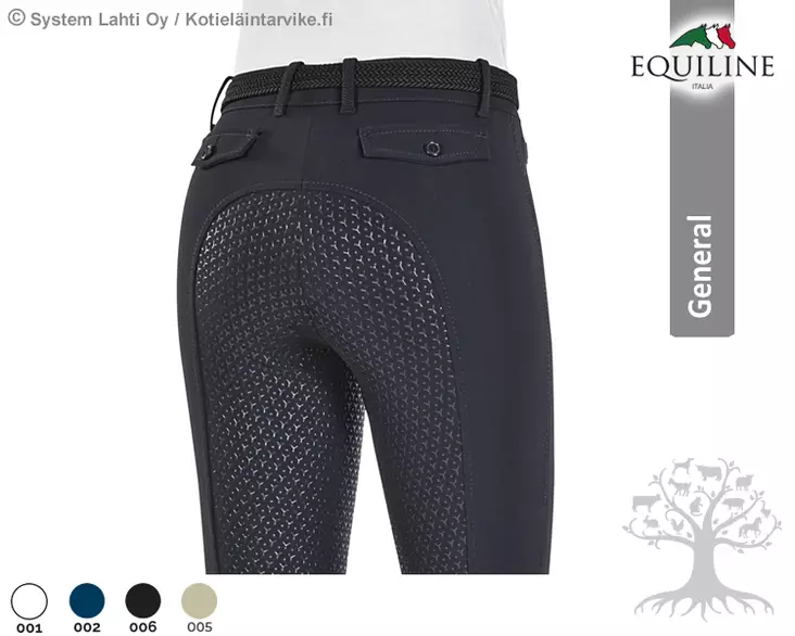 Equiline General Naisten Ratsastushousut B-Move Bonded Full Grip Ceriek - Equiline Naisten Ratsastushousut - N08980 - 1