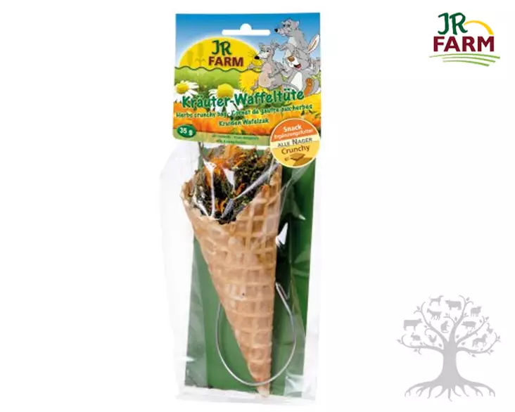 JR Farm Herb Wafer Cone 60g - Treats, Herbs, Proteins - 515.0080 - 3