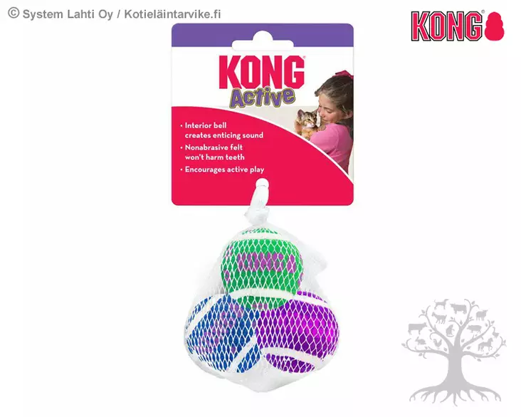 Kong Kissan Lelupallo Active Tennisballs - Hiiret, Pallot, Painilelut - 788.0040 - 1