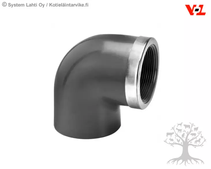 Kulma 90° Sisäkierre RST-vahvikerengas - PVC-putkistot - 2.40.020 - 5